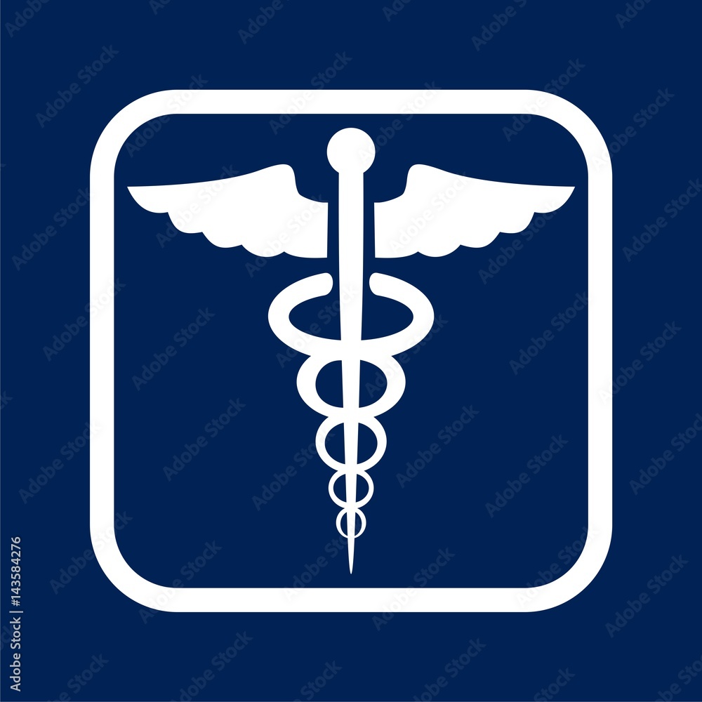 Abstract black caduceus sign - Illustration Abstract black caduceus sign - Illustration