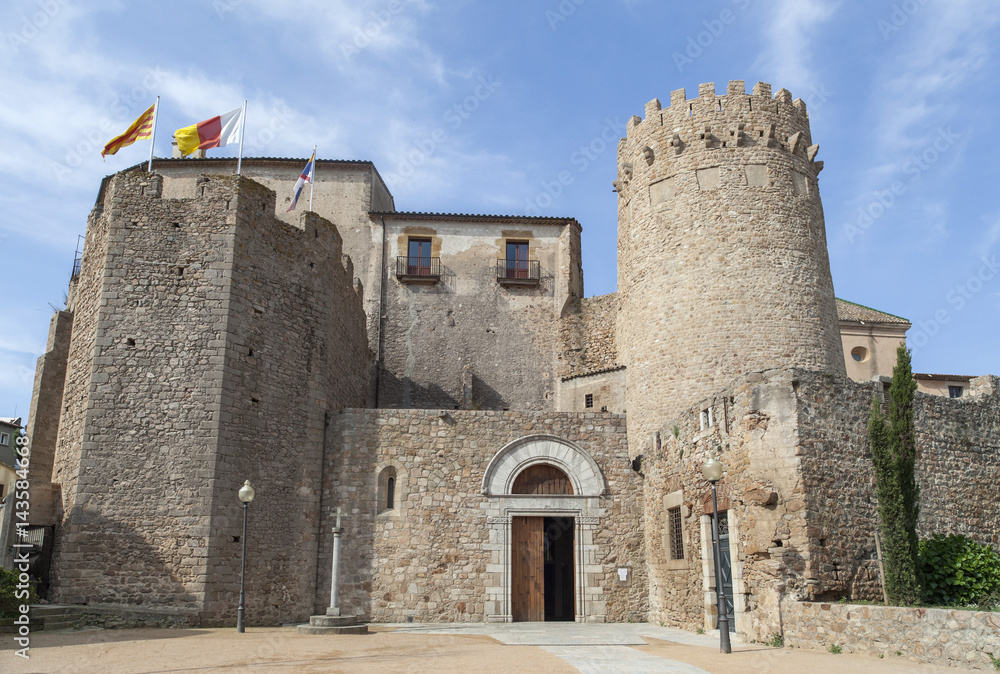 Monastery benedictine, medieval construction, Sant Feliu de Guixols, Costa Brava, province Girona, Catalonia,Spain.