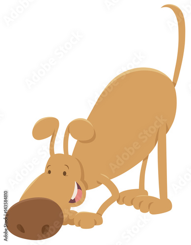 sniffing dog cartoon character