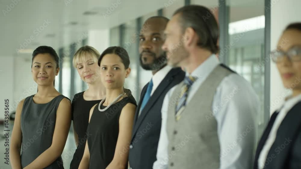 Portrait happy multiracial business team Portrait happy multiracial business team