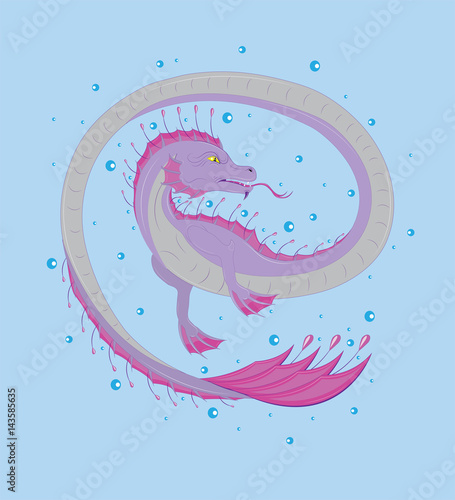 Violet water dragon
