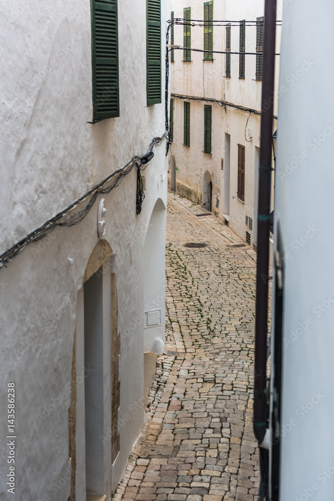 Fototapeta premium Ciutadella typical street. Menorca. Spain