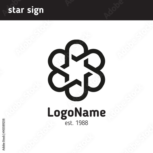 sign in the form of atom for the company