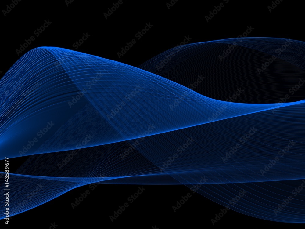 Obraz premium Abstract illustration of wavy flowing energy