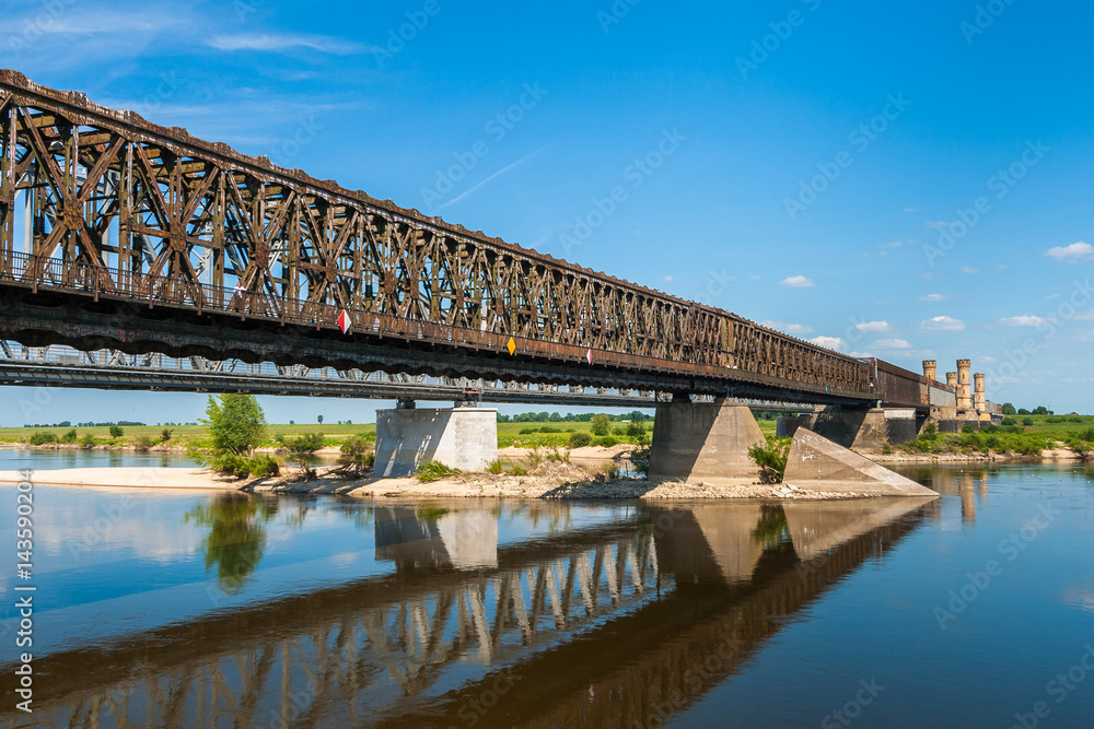 Old bridge on the river Vistula in Tczew, Poland Old bridge on the river Vistula in Tczew, Poland
