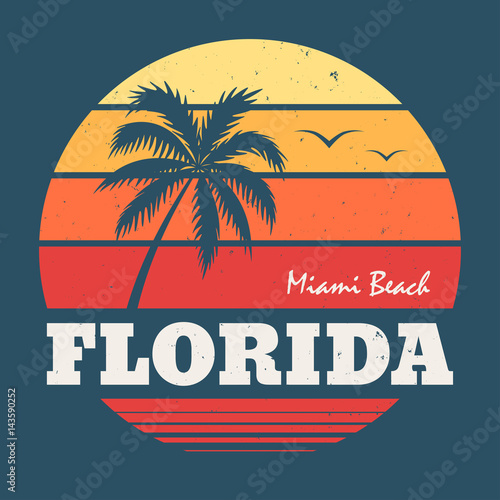 Florida Miami Beach tee print