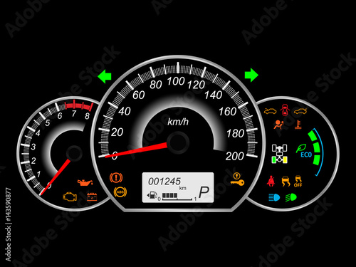 realistic car dashboard