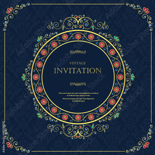 Wedding or invitation card  vintage style  with  crystals  abstarct pattern background  ,vector element eps10 illustration,indian,islam,wedding,invitation