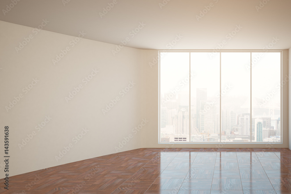 Room with blank wall Room with blank wall
