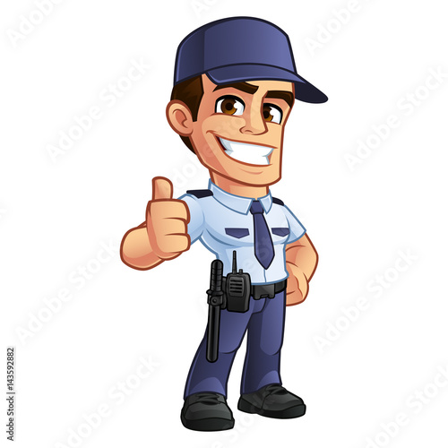 Nice security guard, he's dressed in uniform