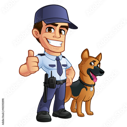 Nice security guard, he's dressed in uniform