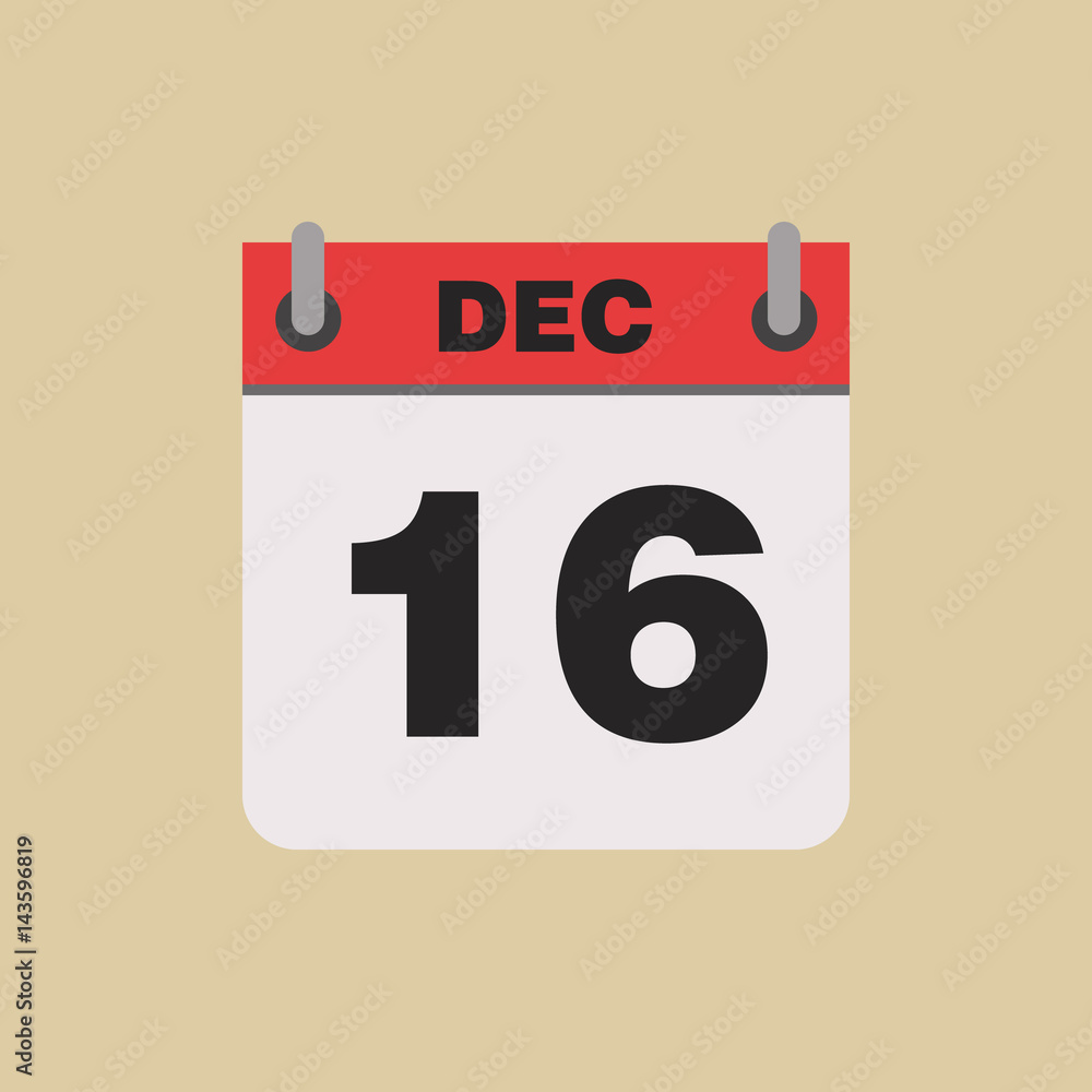 calendar flipping date time day month December simple flat vector illustration application app logo icon calendar flipping date time day month December simple flat vector illustration application app logo icon