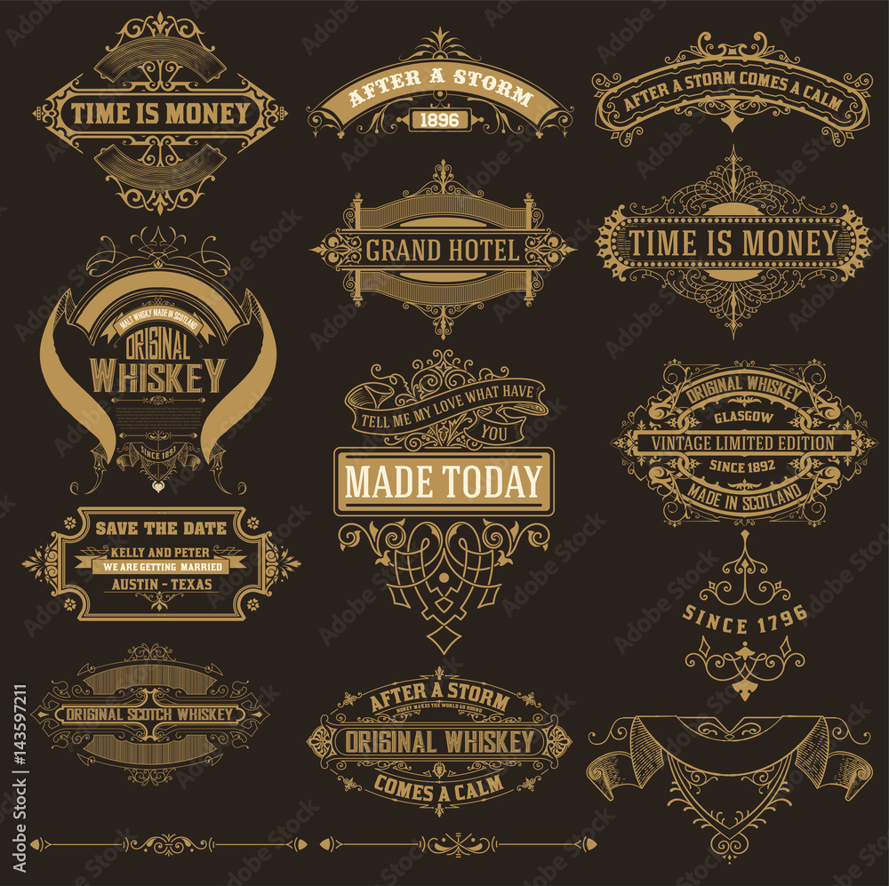 Mega set of banners and labels Mega set of banners and labels