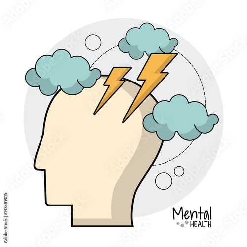 mental health brain storm ideas vector illustration eps 10