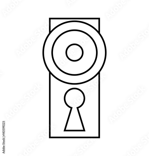 dooe knob, handle silhouette vector symbol icon design.