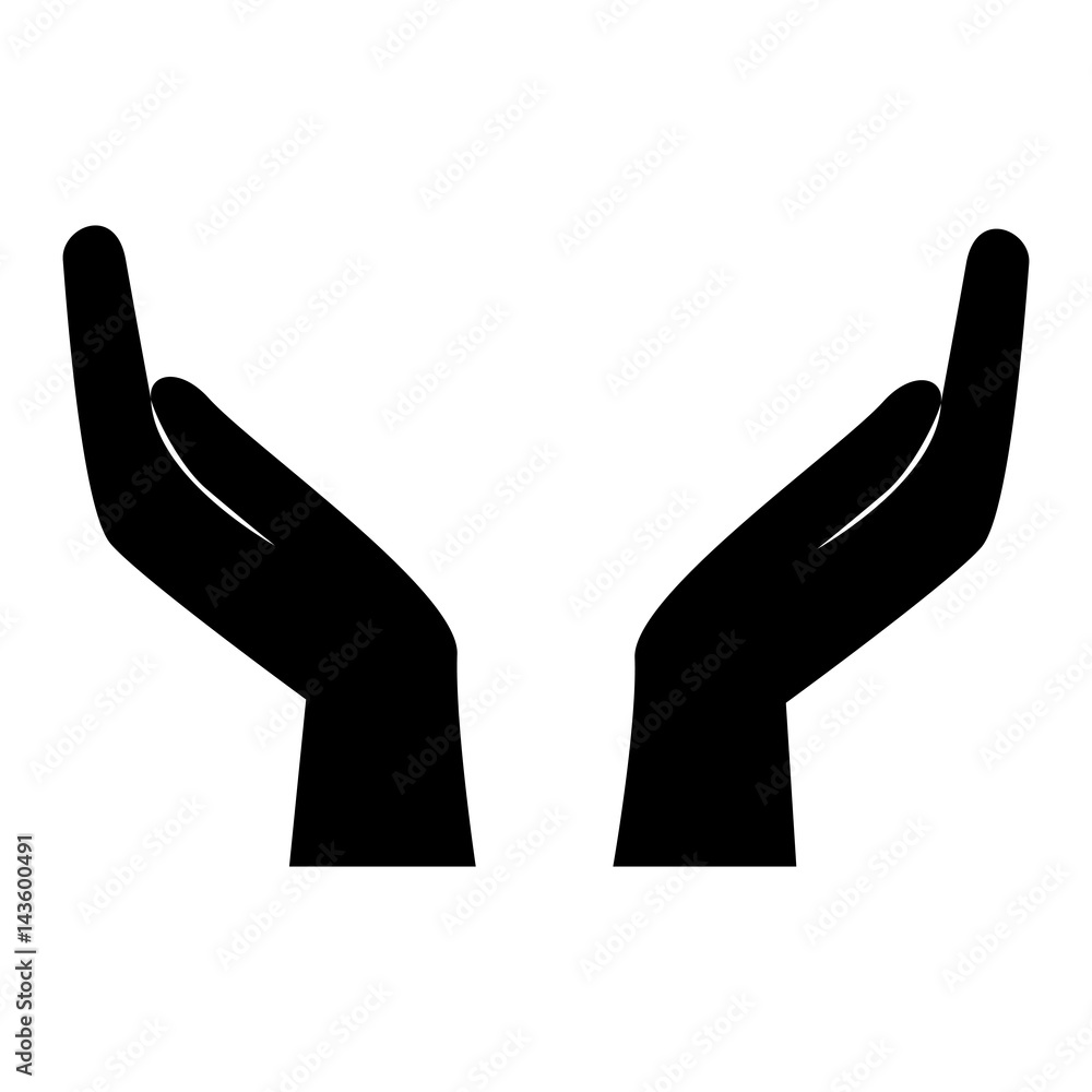 hands human protected icon hands human protected icon