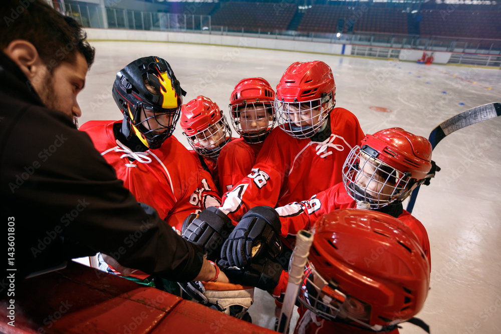 Fototapeta premium hockey team strong teamwork for win.