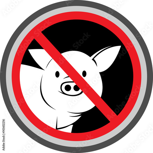 vector road index, information, warning sign with a pig, do not litter 