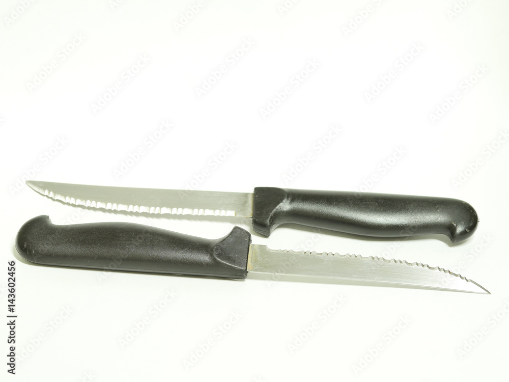 small knifes on white. small knifes on white.