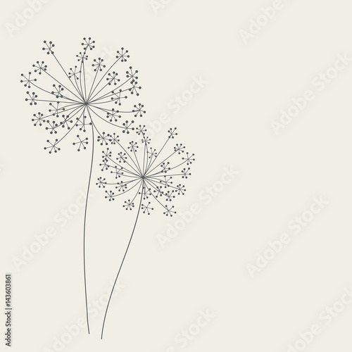 Abstract background with flowers. Vector illustration