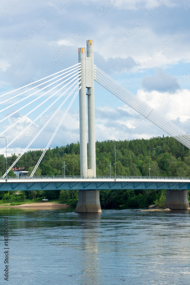 Obraz premium Candle Stick Bridge in Rovaniemi, Finland Suomi