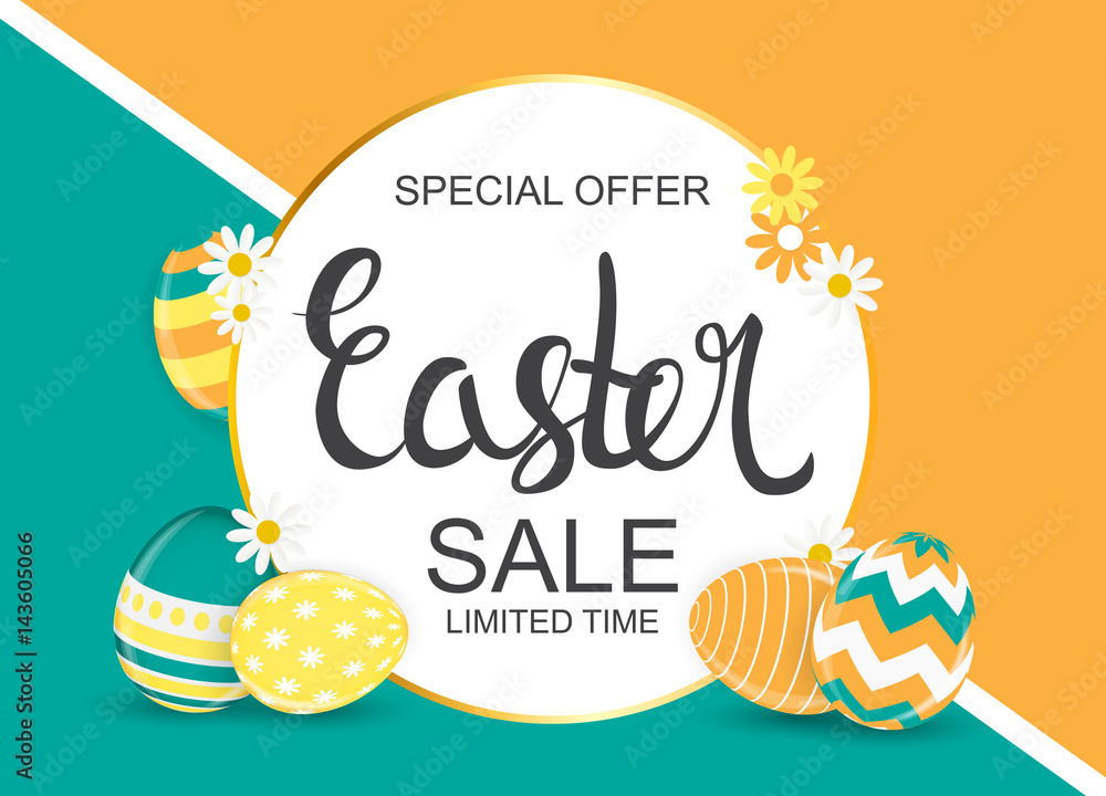 Happy Easter Spring Holiday Background Vector Illustration Happy Easter Spring Holiday Background Vector Illustration