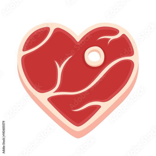 Heart shaped steak
