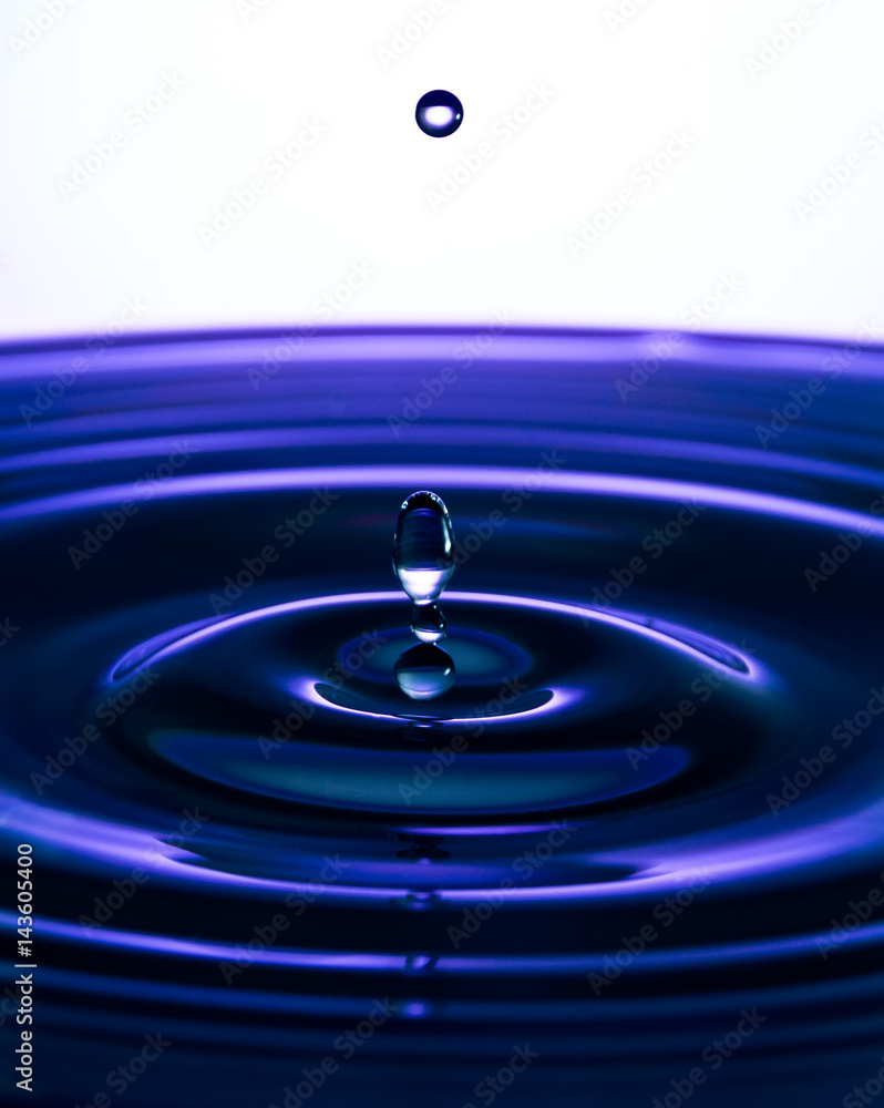 Blaue Wassertropfen - Form 