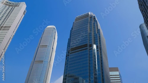 Time-lapse motion of  Building in Hong Kong city, China
