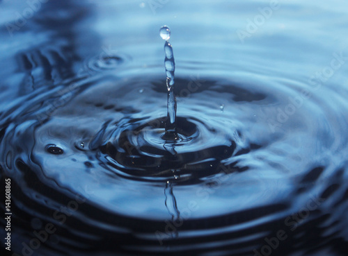 Beautiful splash of water drop on water surface