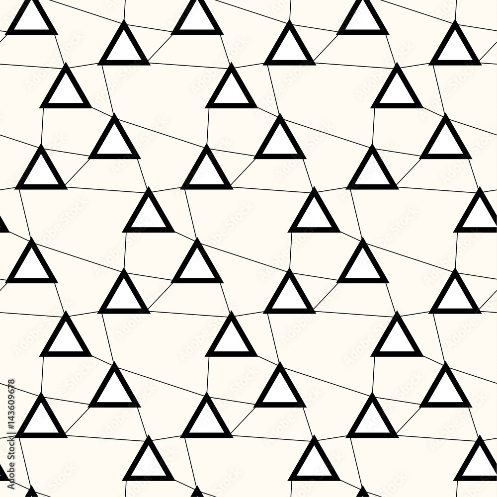 Technology lines seamless pattern. Irregular grid with triangles on lines, vector background Technology lines seamless pattern. Irregular grid with triangles on lines, vector background