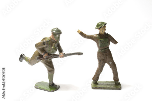 Collection of Antique Tin Toy Soldiers