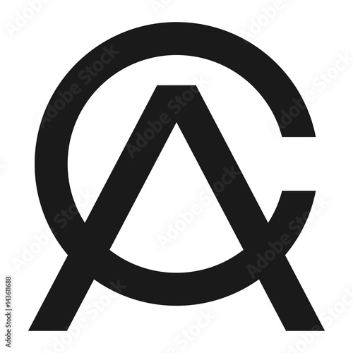 letter a and c  logo vector.
