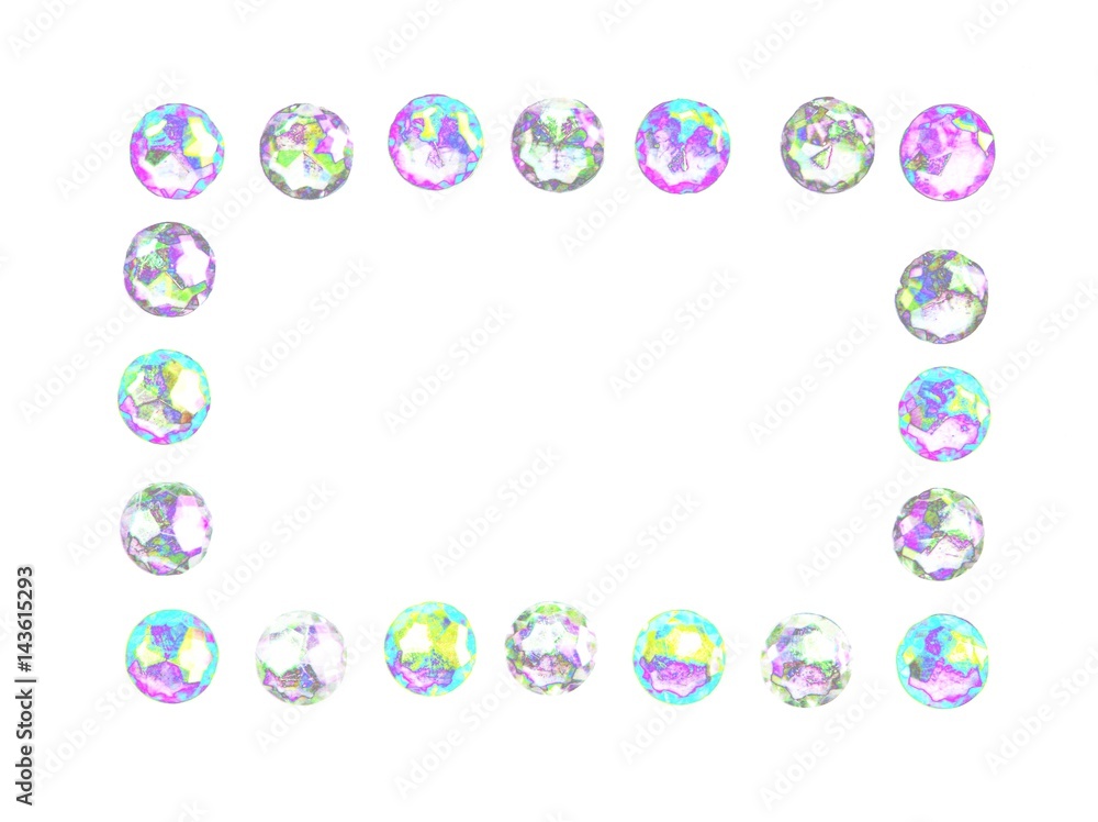 Pastel abstract pink and blue balls frame background