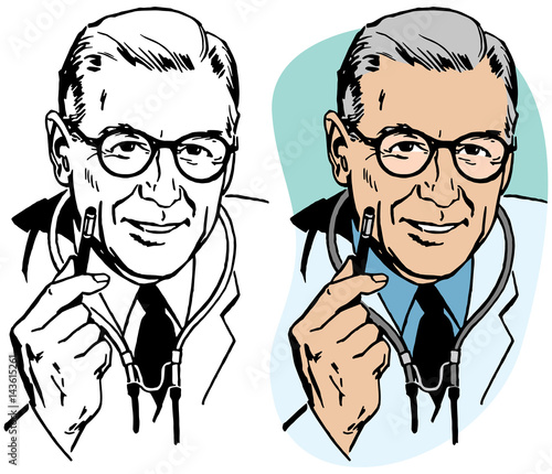 A doctor with a stethoscope