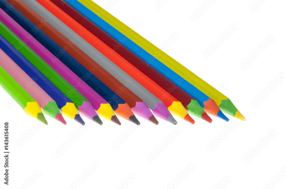 Colour pencils isolated on white background Colour pencils isolated on white background