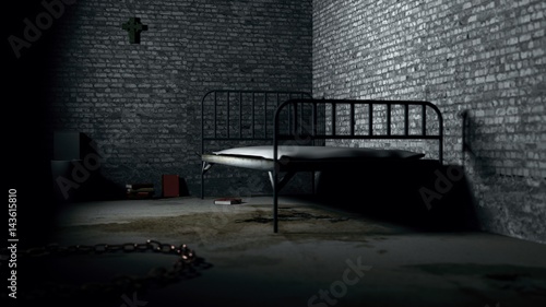Dark prison cell