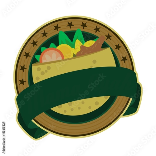 shawarma logo template. logo vector.
