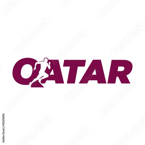 qatar logo vector. athletic logo. run logo.