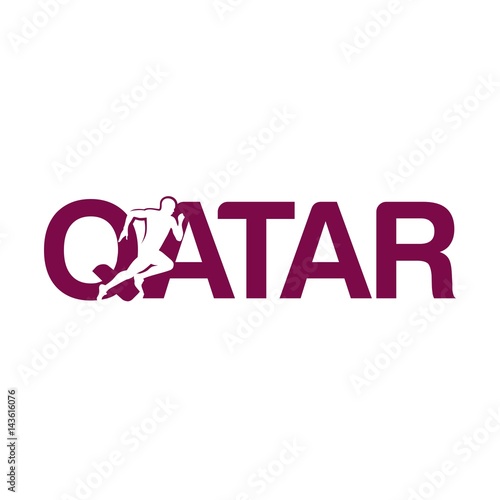 qatar logo vector. athletic logo. run logo.