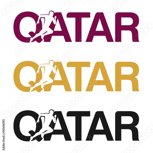 qatar logo vector. athletic logo. run logo.