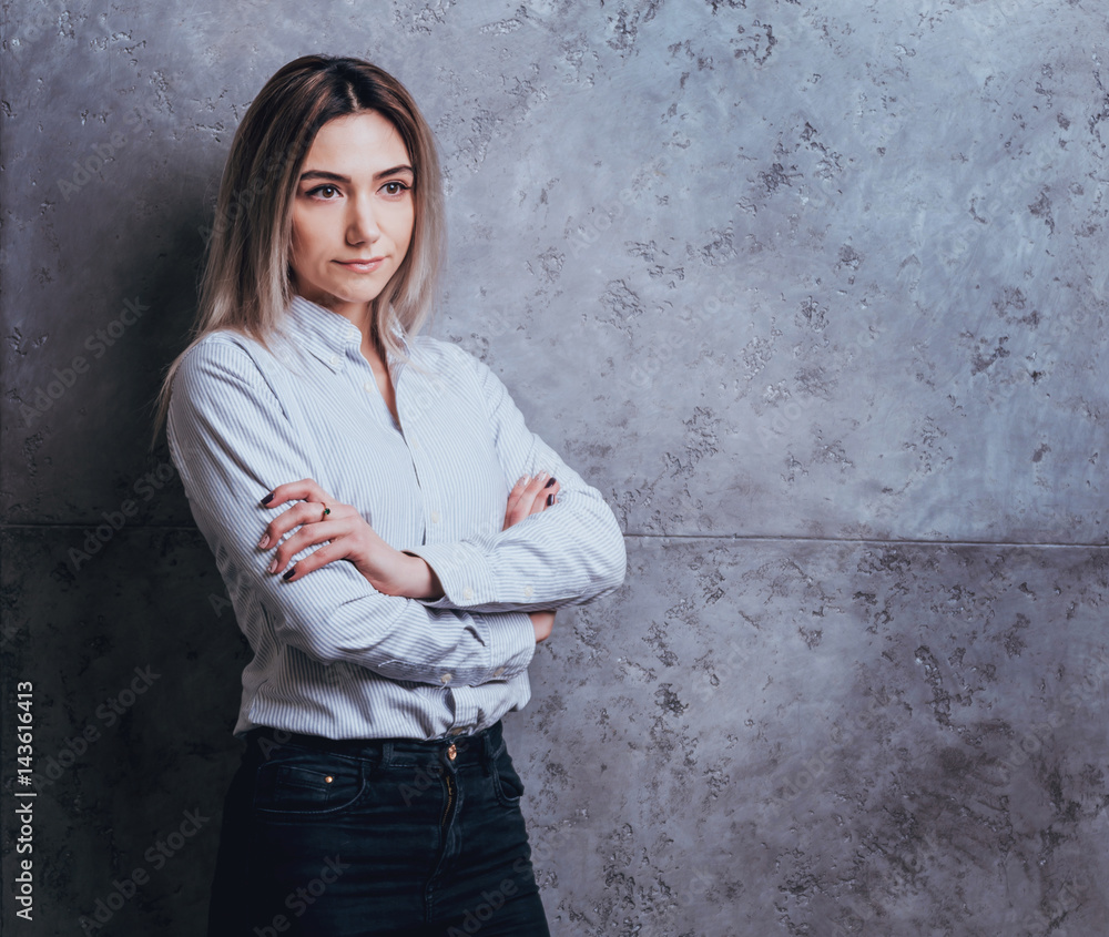 Modern business woman in the office. Modern business woman in the office.