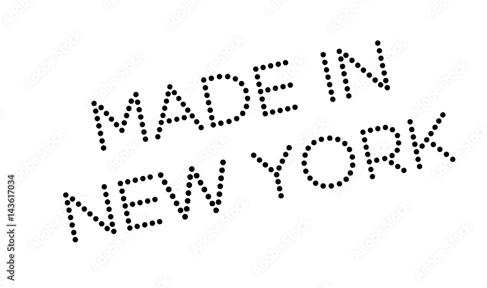 Made In New York rubber stamp. Grunge design with dust scratches. Effects can be easily removed for a clean, crisp look. Color is easily changed.