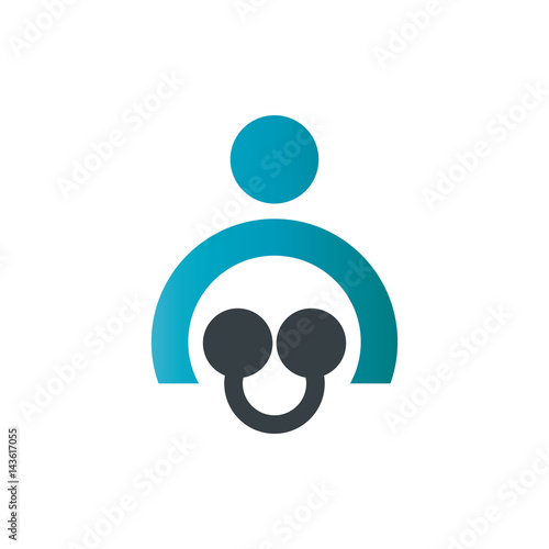 Abstract Family People Design Logo