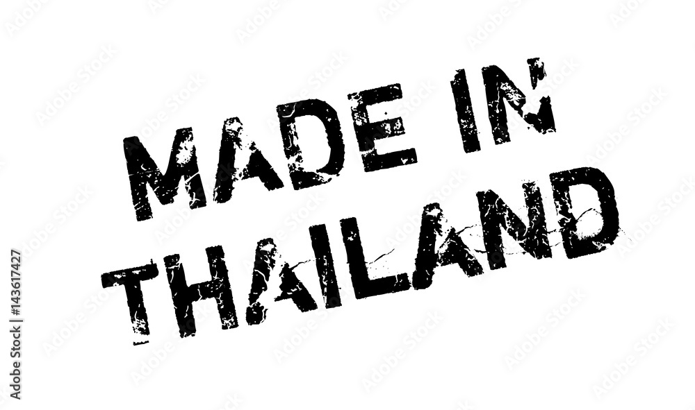 Made In Thailand rubber stamp. Grunge design with dust scratches. Effects can be easily removed for a clean, crisp look. Color is easily changed. Made In Thailand rubber stamp. Grunge design with dust scratches. Effects can be easily removed for a clean, crisp look. Color is easily changed.