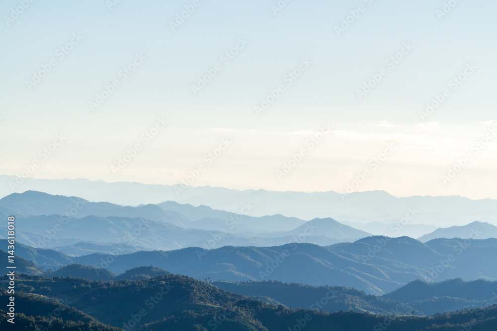 Mountain landscape and skyline