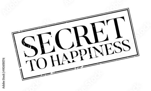 Secret To Happiness rubber stamp. Grunge design with dust scratches. Effects can be easily removed for a clean, crisp look. Color is easily changed.
