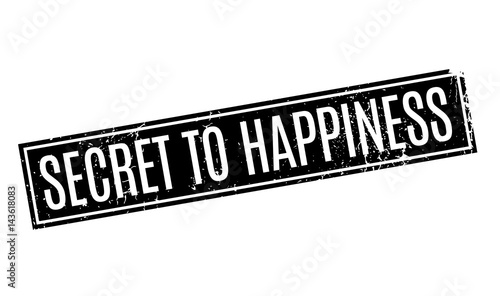 Secret To Happiness rubber stamp. Grunge design with dust scratches. Effects can be easily removed for a clean, crisp look. Color is easily changed.
