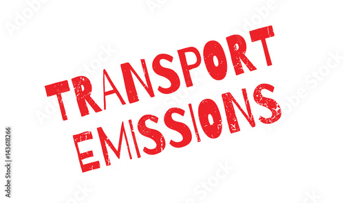 Transport Emissions rubber stamp. Grunge design with dust scratches. Effects can be easily removed for a clean, crisp look. Color is easily changed.