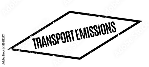 Transport Emissions rubber stamp. Grunge design with dust scratches. Effects can be easily removed for a clean, crisp look. Color is easily changed.